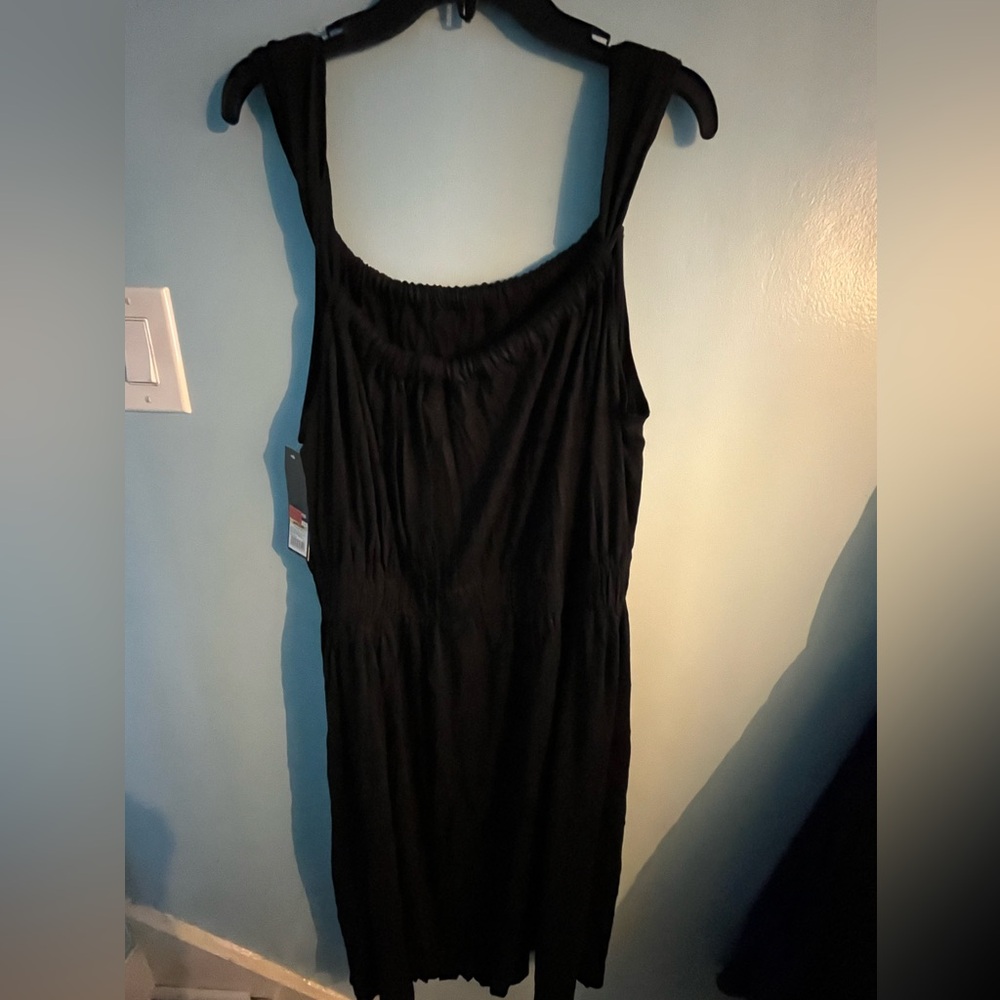 Black midi dress
